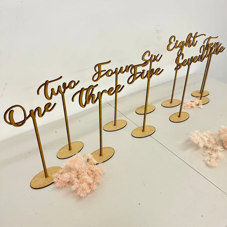 Elegant Table Numbers for Weddings and Events – Rustic, Gold, Silver, Rose Gold Designs