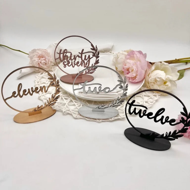 Elegant Table Numbers for Weddings and Events – Rustic, Gold, Silver, Rose Gold Designs