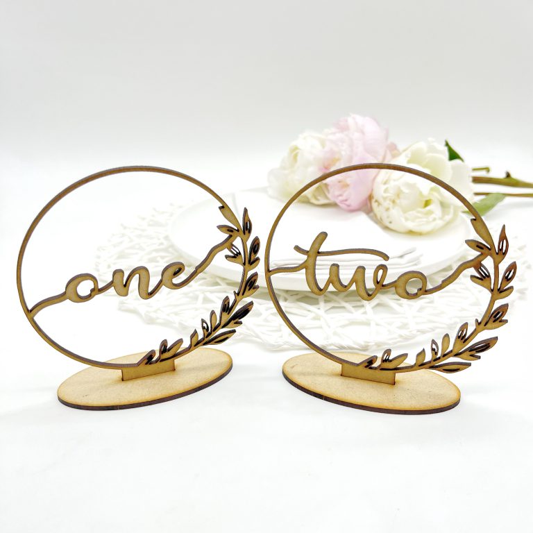 Table Numbers Tags: Table Numbers, Wedding Table Numbers, Circle Floral Table Numbers, Wood Table Numbers, Table Number Signs, Wedding Table Markers, Table Decoration Signs