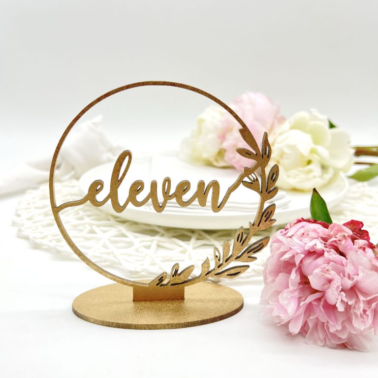 Table Numbers Tags: Table Numbers, Wedding Table Numbers, Circle Floral Table Numbers, Wood Table Numbers, Table Number Signs, Wedding Table Markers, Table Decoration Signs