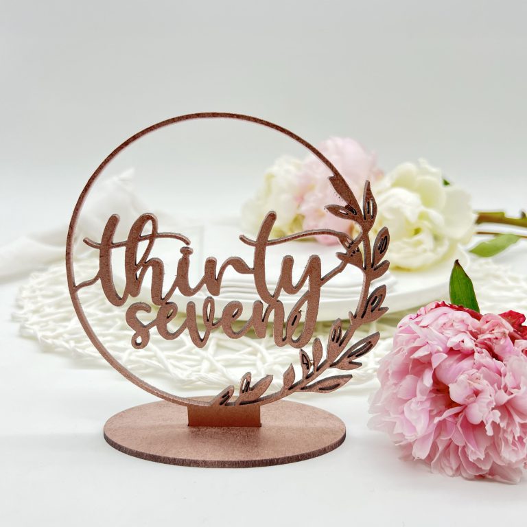 Table Numbers Tags: Table Numbers, Wedding Table Numbers, Circle Floral Table Numbers, Wood Table Numbers, Table Number Signs, Wedding Table Markers, Table Decoration Signs