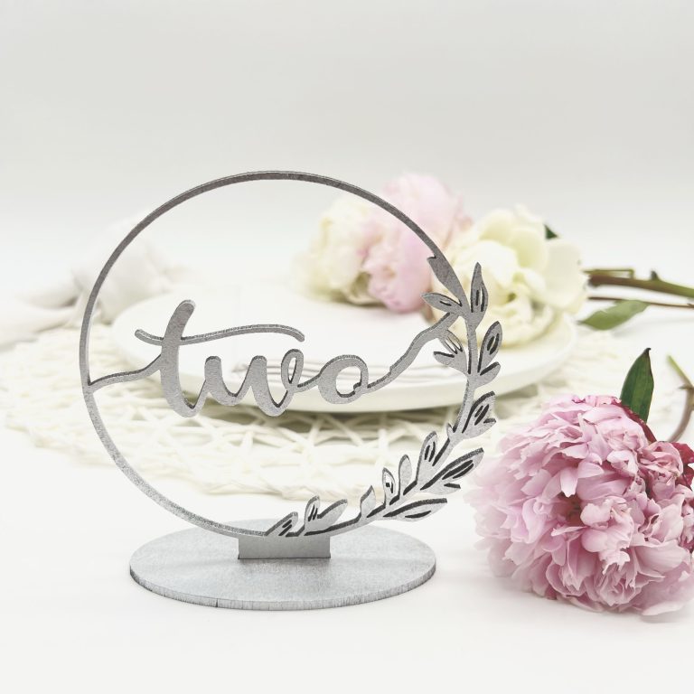 Table Numbers Tags: Table Numbers, Wedding Table Numbers, Circle Floral Table Numbers, Wood Table Numbers, Table Number Signs, Wedding Table Markers, Table Decoration Signs